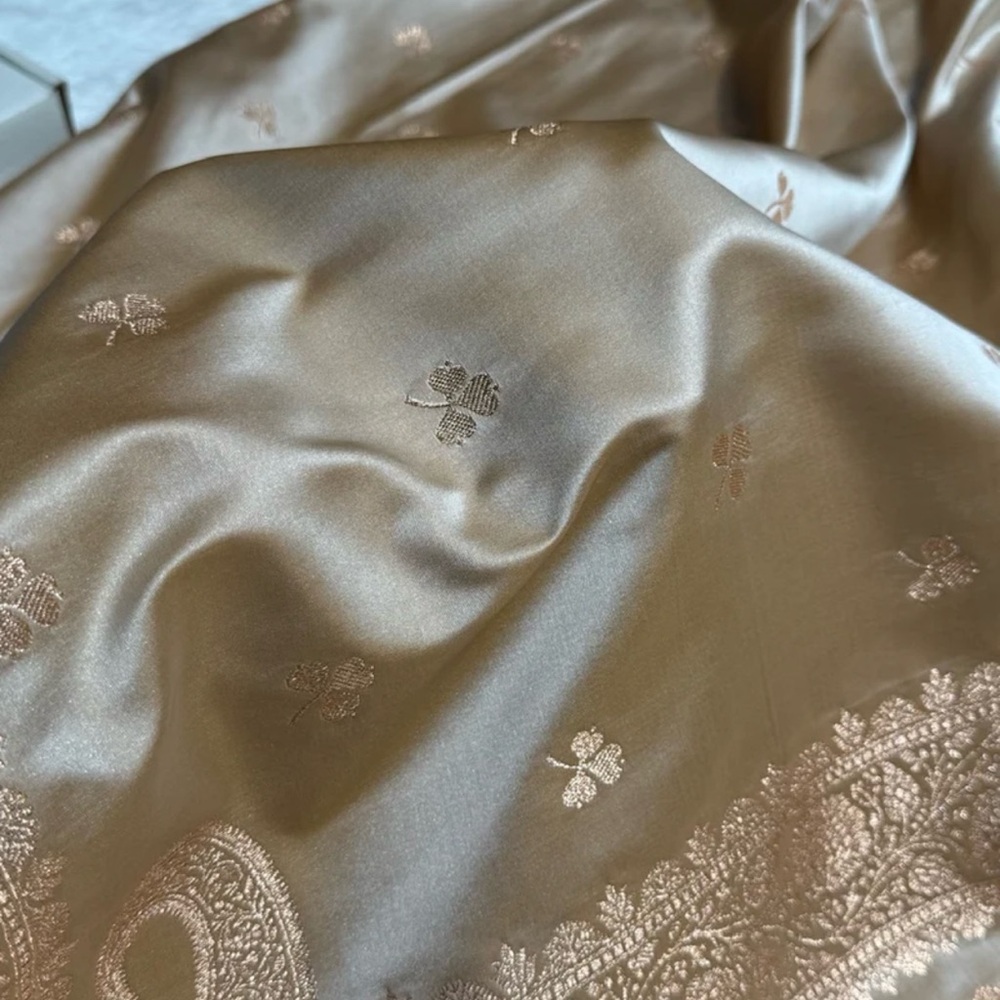Pure katan silk saree set - Picture 12 of 13